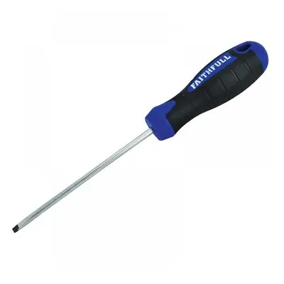 Faithfull Soft Grip Screwdriver Parallel Slotted Tip 4.0 X 100Mm