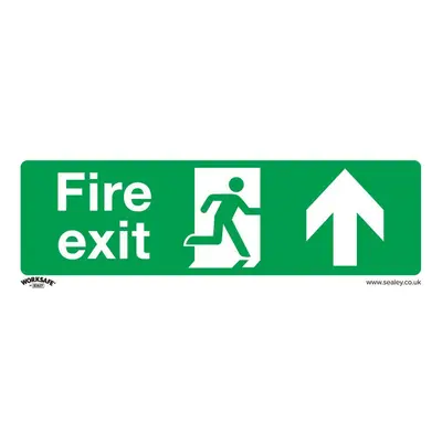 Sealey SS28V10 Safe Conditions Safety Sign - Fire Exit (Up) - Self-Adhesive Vinyl - Pack Of 10