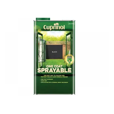 Cuprinol 5355970 One Coat Sprayable Fence Treatment Black 5 Litre