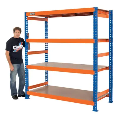 Clarke 6600730 Cs41000Bo 1000 Heavy Duty Boltless Shelving (Blue & Orange)