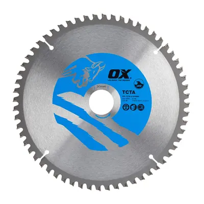 Ox Tools OX-TCTA-2163060 Ox Alu/Plastic/Laminate Cutting Circular Saw Blade 216/30Mm 60 Teeth Tc