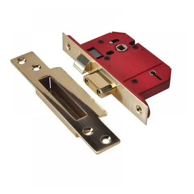 Union J2200S-PL-2.5 Strongbolt 2200S Bs 5 Lever Mortice Sashlock Satin Brass 68Mm Box