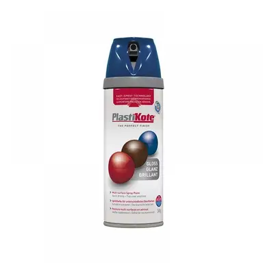 Plastikote 021112 Twist & Spray Gloss Royal Blue 400Ml