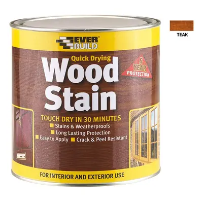 Everbuild Woodstain Satin Teak 2.5L