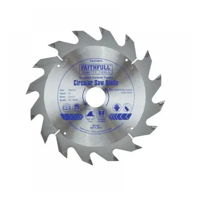 Faithfull FAIZ14016 Tct Circular Saw Blade 140 X 20Mm X 16T Pos