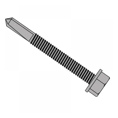 Forgefix TFHUWSD5580H Techfast Roofing Sheet To Steel Hex Screw No.5 Tip 5.5 X 80Mm Box 100