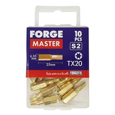 Forgemaster FM10TX20 Torx Compatible Bits T20 X 25Mm (Pack Of 10)