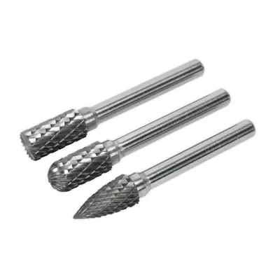 Sealey SDBK3 Tungsten Carbide Rotary Burr Set 3Pc