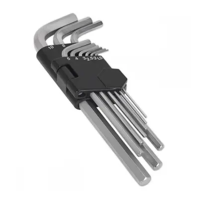 Sealey AK7136 Hex Key Set 9Pc Long Metric