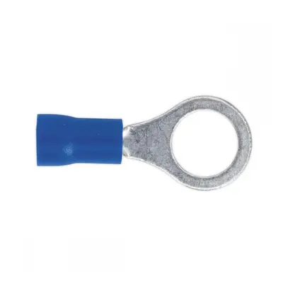 Sealey BT27 Easy-Entry Ring Terminal Ø8.4Mm (5/16in) Blue Pack Of 100