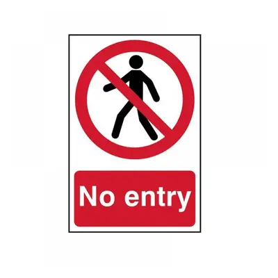 Scan 0600 No Entry - Pvc Sign 200 X 300Mm