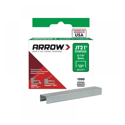 Arrow A215 Jt21 T27 Staples 8Mm ( 5/16In) (Box 5000)