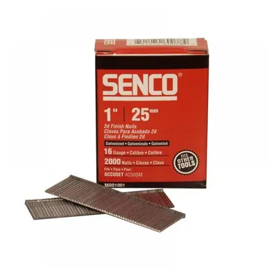 Senco RX13EAA Straight Brad Nails Galvanised 16G X 25Mm (Pack 2000)