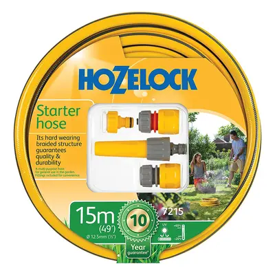 Hozelock 7215 9 Starter Hose & Fittings Set 12.5Mm X 15 Metres