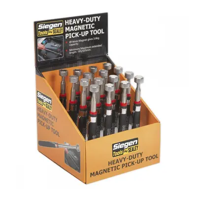 Sealey S0823DB Heavy-Duty Magnetic Pick-Up Tool 3.6Kg Capacity Display Box Of 16