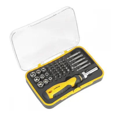 Sealey S0979 Socket & Bit Set 45Pc Ratchet Screwdriver