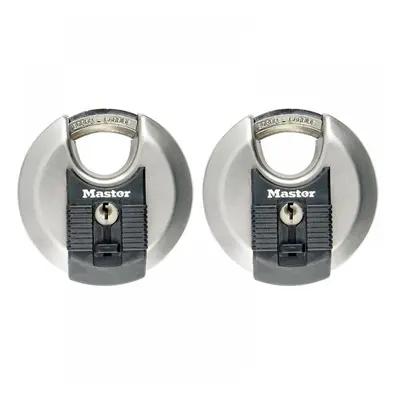 Master Lock M40EURT Excell™ Stainless Steel Discus 70Mm Padlock Keyed Alike X 2