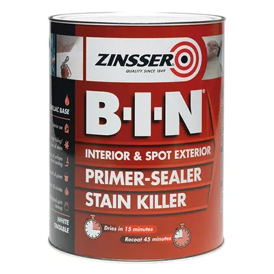 Zinsser ZN7020001A1 B.i.n® Primer Sealer & Stain Killer Paint White 5 Litre