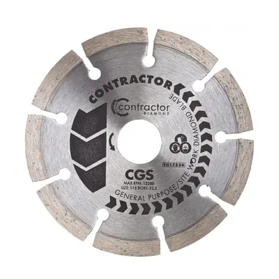 Ox Tools CGS-115/22 Contractor Diamond Blade - General Purpose - 115/22.23Mm EA