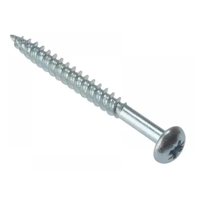 Forgefix RH110ZP General Purpose Pozi Compatible Screw Round Head Tt Zp 1In X 10 Box 200