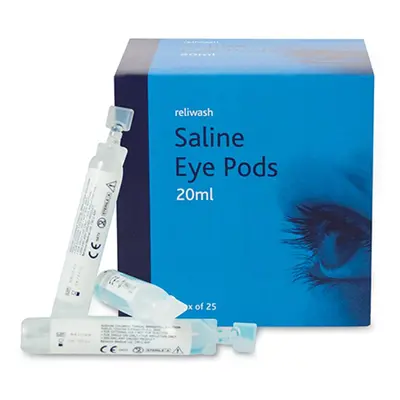 Timco MED901 Eye Wash Saline - Pods 20Ml Box 25