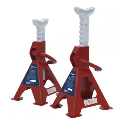 Sealey VS2002 Axle Stands (Pair) 2 Tonne Capacity Per Stand Ratchet Type