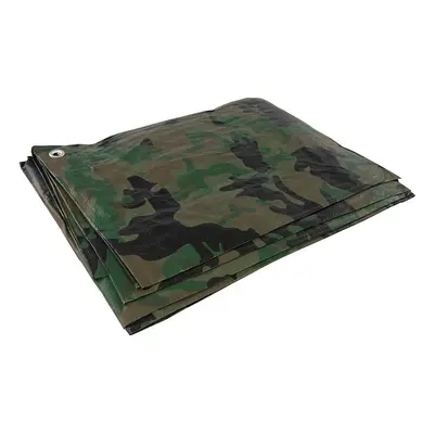 Silverline 488443 Camouflage Tarpaulin Cut 2.4 X 3M / Actual 2.3 X 2.85M Each 1