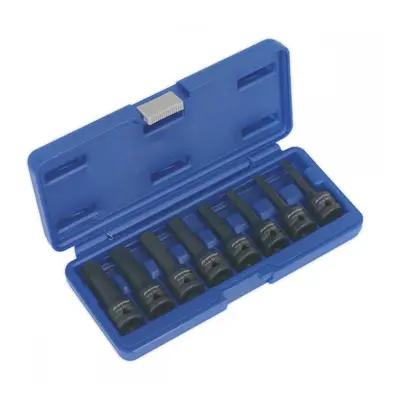 Sealey AK5604 Impact Spline Socket Bit Set 8Pc 1/2inSq Drive