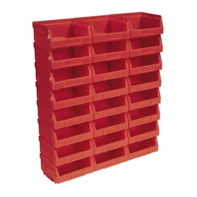 Sealey TPS124R Plastic Storage Bin 105 X 85 X 55Mm - Red Pack Of 24