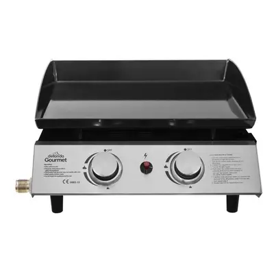 Sealey DG21 Dellonda 2 Burner Portable Gas Plancha 5Kw Bbq Griddle Stainless Steel - Dg21