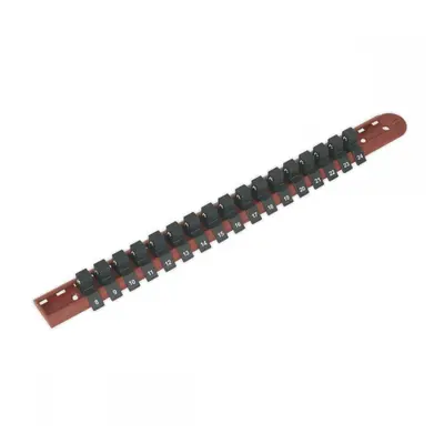 Sealey AK1217 Socket Retaining Rail With 17 Clips 1/2inSq Drive