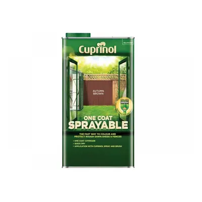 Cuprinol 5355968 One Coat Sprayable Fence Treatment Autumn Brown 5 Litre