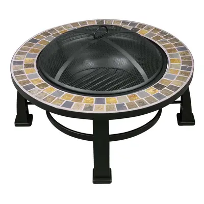 Sealey DG111 Dellonda 30in Deluxe Traditional Style Fire Pit/Fireplace/Outdoor Heater - Slate