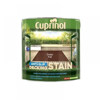 Cuprinol 5092618 Anti-Slip Decking Stain Cedar Fall 2.5 Litre