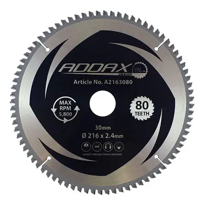 Timco A2163080 -5° Circular Saw Blade 216 X 30 X 80T Clamshell 1