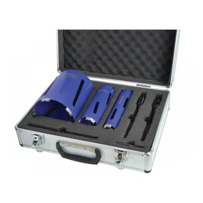 Faithfull HF37PS Diamond Core Drill Kit & Case Set Of 7