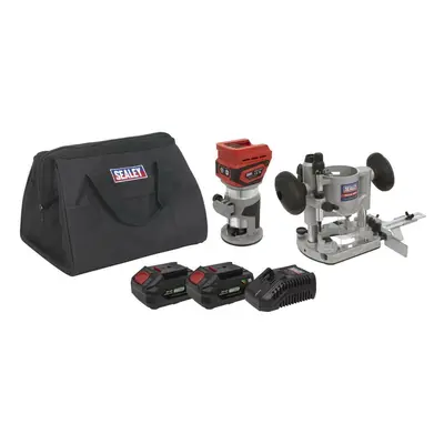 Sealey CP20VTRKIT 20V Sv20 Series Cordless Trimming Router Kit - 2 Batteries