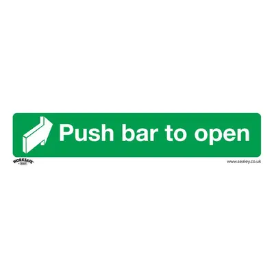 Sealey SS29P1 Safe Conditions Safety Sign - Push Bar To Open - Rigid Plastic