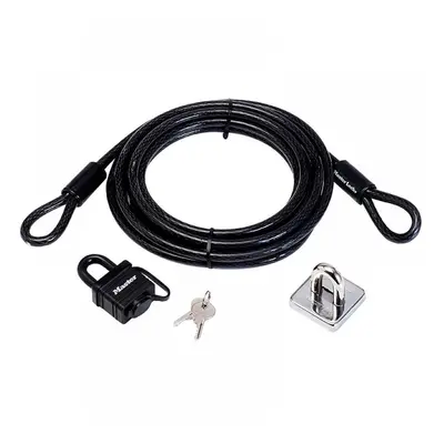 Master Lock 8271EURDAT Garden Security Kit With Lock Anchor & Cable 4.5M