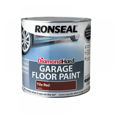 Ronseal 35762 Diamond Hard Garage Floor Paint Tile Red 2.5 Litre