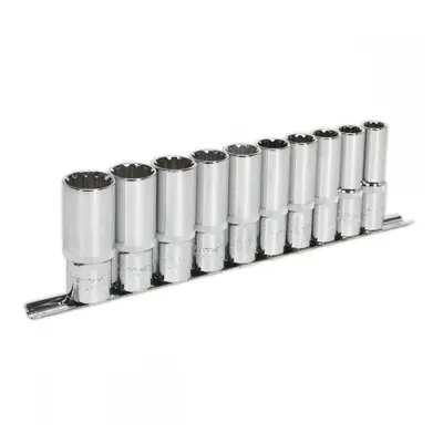 Sealey AK70610D Socket Set 10Pc Deep 1/2inSq Drive Total Drive®