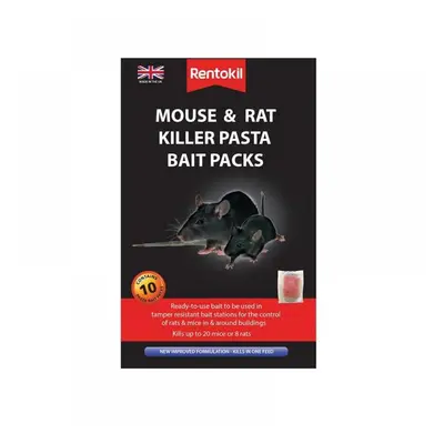 Rentokil FMR52 Mouse & Rat Killer Pasta Bait (Sachets 10)