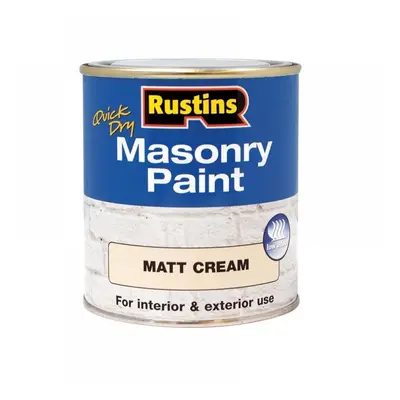 Rustins MASPC250 Quick Dry Masonry Paint Matt Cream 250Ml