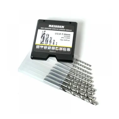 Reisser HSSGSET10 Hss Ground Drill Set (10Pc) 3.0-7.0Mm