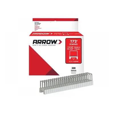 Arrow A721168HW T72Hw Clear Insulated Staples For Hardwood 5 X 12Mm (Box 300)