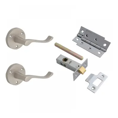 Forge Door Pack - Scroll Lever On Rose Satin Chrome Finish