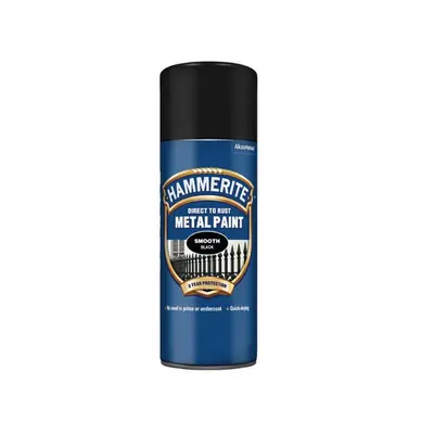 Hammerite 5092965 Direct To Rust Smooth Finish Aerosol Black 400Ml