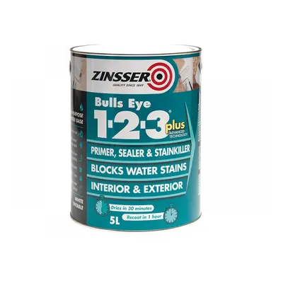 Zinsser ZN7190001C1 Bulls Eye® 1-2-3 Plus Primer Sealer & Stain Killer White 2.5 Litre