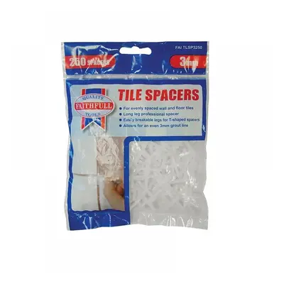 Faithfull 1501325001 Tile Spacer Long Leg 3Mm (Bag 250)