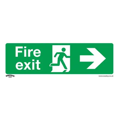 Sealey SS24V1 Safe Conditions Safety Sign - Fire Exit (Right) - Self-Adhesive Vinyl